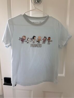 abercrombie kids Light Blue Peanuts Character Tee